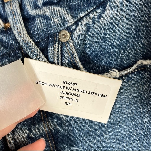 GOOD AMERICAN Good Vintage w/ Jagged Step Hem GV050T Indigo 043 - Picture 9 of 12